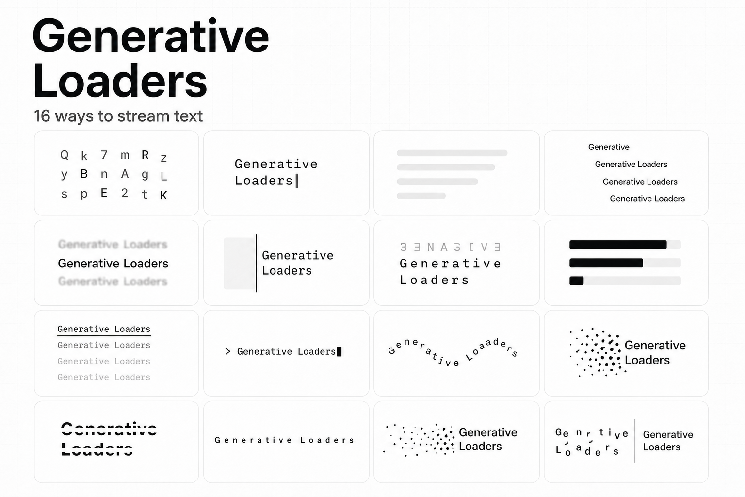 Generative Loaders